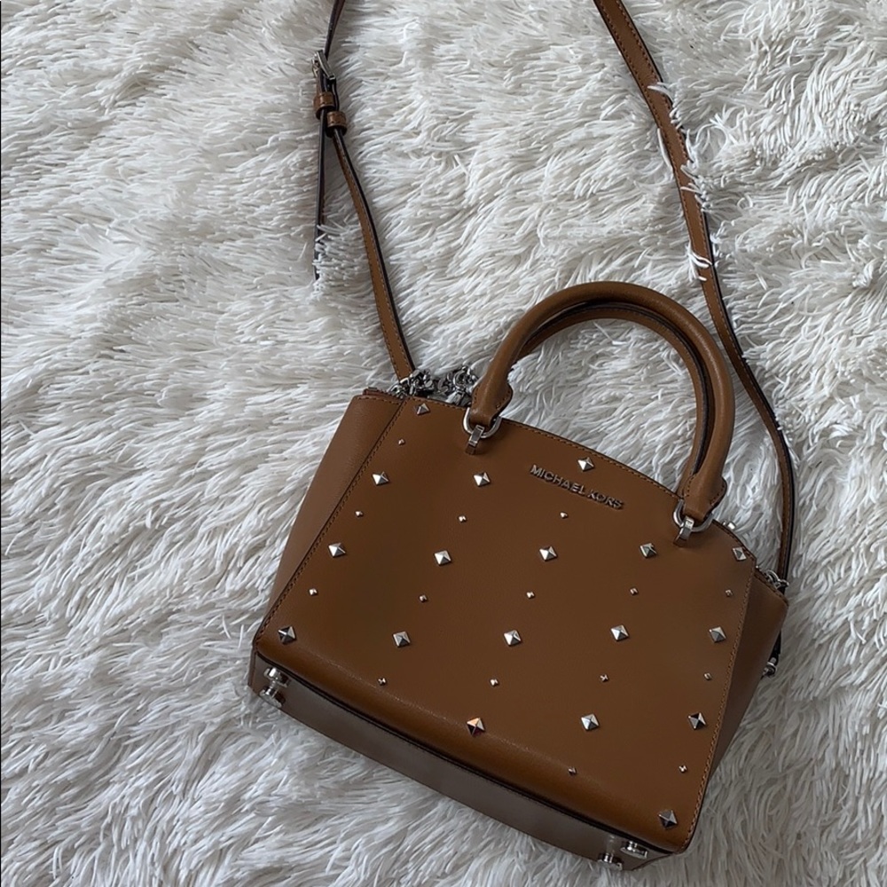 Tan MK cross-body bag